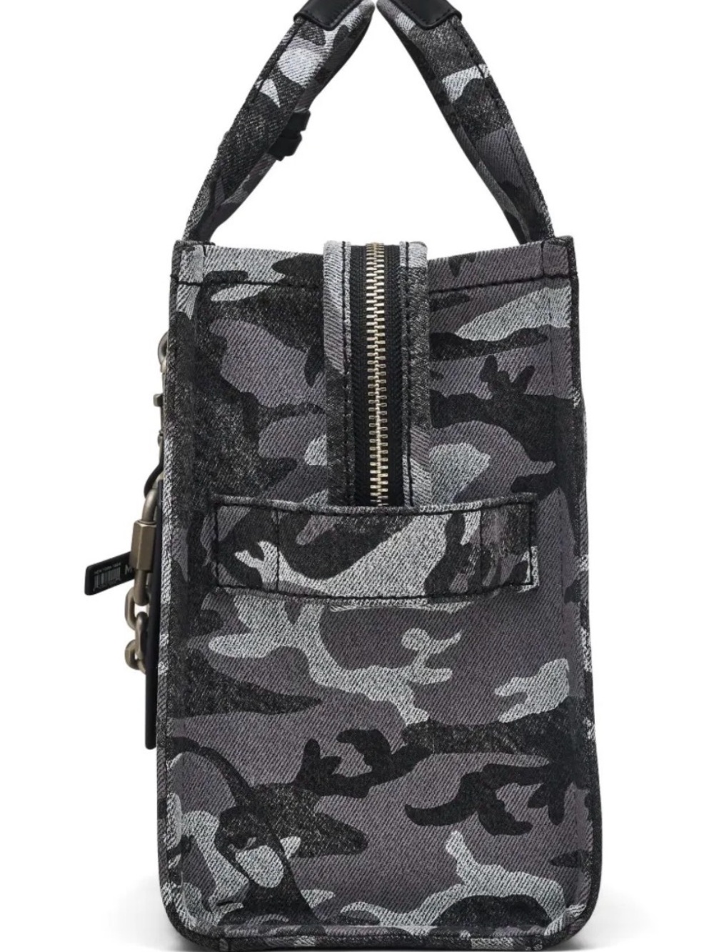Marc Jacobs The Tote Bag Marc Camo Denim Black & Grey Medium Tote - Picture 5 of 7